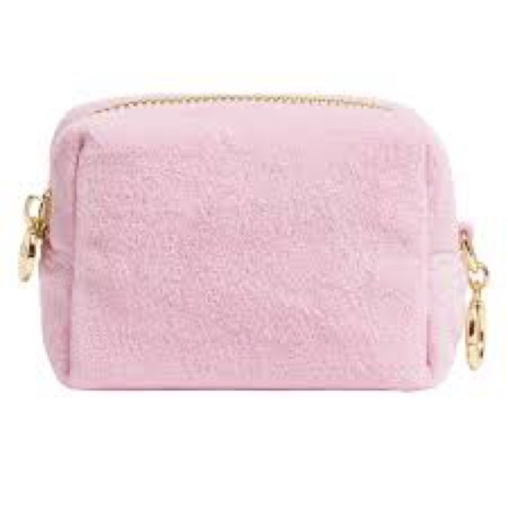 Stoney Clover Lane Pink Terrycloth Small Cosmetic Bag | NWT